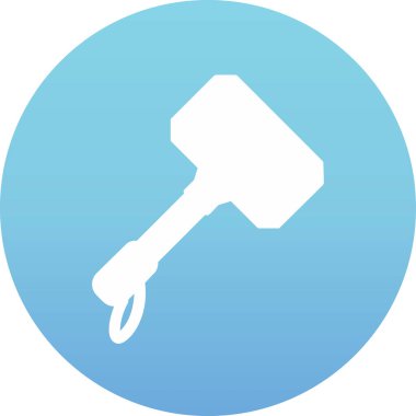 Çekiç ağı simgesi, basit vektör illüstrasyonu 