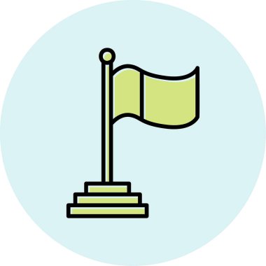 Bayrak. Web simgesi basit tasarım 