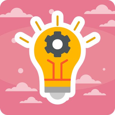 İnovasyon web simgesi basit illüstrasyon 