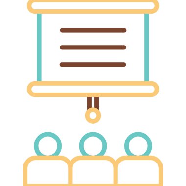 sunum simgesi, vektör illüstrasyonu 