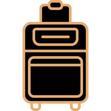 Bavul web simgesi, vektör çizim