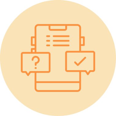 Quiz web simgesi vektör illüstrasyonu