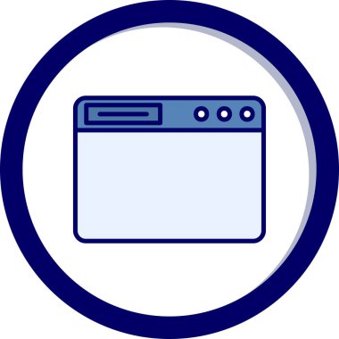 Tarayıcı. Web simgesi vektör illüstrasyonu