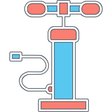 Hava pompası. Web simgesi basit illüstrasyon         