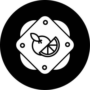 portakal meyvesi ikonu vektör illüstrasyonu