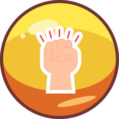 fist  icon, vector illustration simple design