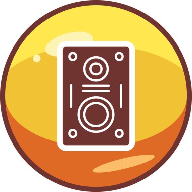 hoparlör basit vektör illüstrasyonu