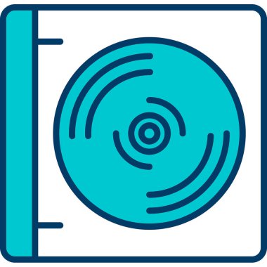 CD mi? Web simgesi basit illüstrasyon                