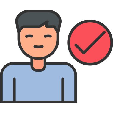 Onaylanmış Adaylar web simgesi vektör illüstrasyonu