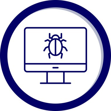 bilgisayar ekranı simgesi, vektör illüstrasyonu basit tasarım