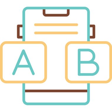 Modern test simgesinin vektör illüstrasyonu 