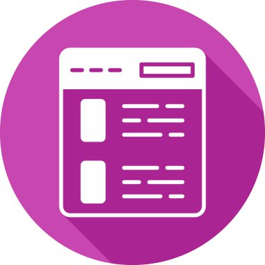 tarayıcı web simgesi, vektör illüstrasyonu