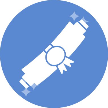 mezuniyet kurdelesi, web simgesi basit illüstrasyon