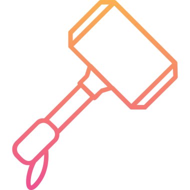 Çekiç ağı simgesi, basit vektör illüstrasyonu 