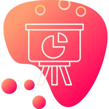 Pasta çizelgesi simgesi, vektör illüstrasyonu 