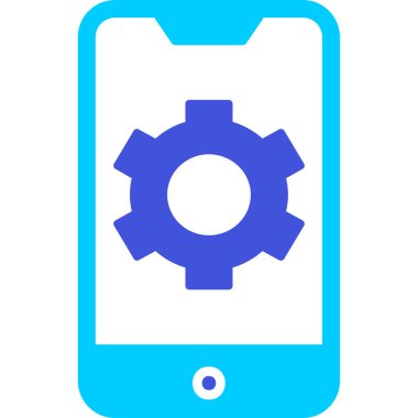 Mobil Ayarlar web simgesi, vektör illüstrasyonu 