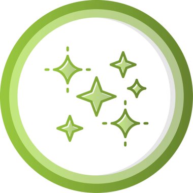 Parıldayan yıldızlar simgesi, vektör illüstrasyonu 