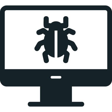 bilgisayar ekranı simgesi, vektör illüstrasyonu basit tasarım