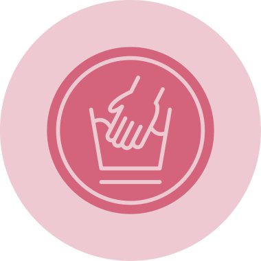 El yıkama web simgesi, vektör illüstrasyonu