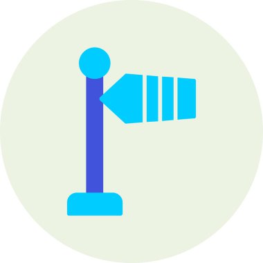 Modern Rüzgar İşareti simgesinin vektör illüstrasyonu                