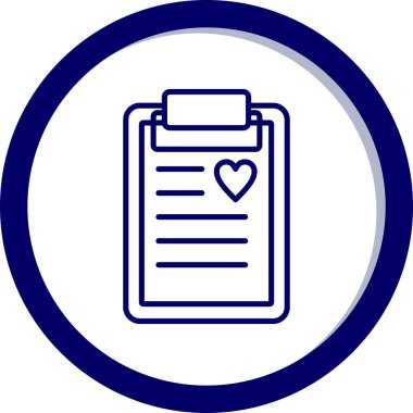 sağlık raporu simgesi vektör illüstrasyon 