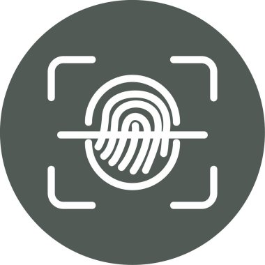 Parmak Tarayıcı Web simgesi, vektör illüstrasyonu