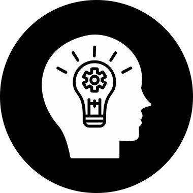 Fikir simgesinin vektör illüstrasyonu 