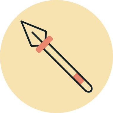 Mızrak simgesi vektör illüstrasyonu