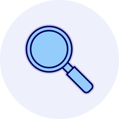 Büyütme cam simgesi, vektör illüstrasyonu 