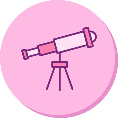 Teleskop. Web simgesi basit illüstrasyon