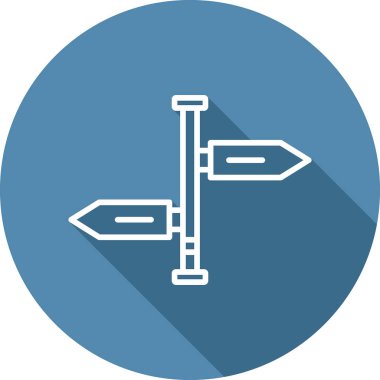 Yol İşaretinin vektör simgesi