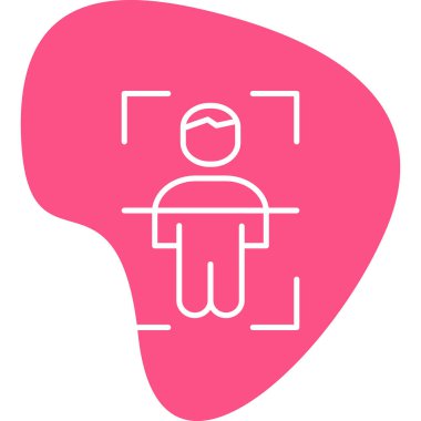 Vücut Tarama Web simgesi, vektör illüstrasyonu