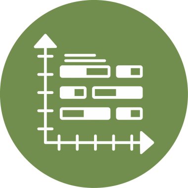 bar çizelgesi simgesi, vektör illüstrasyonu 