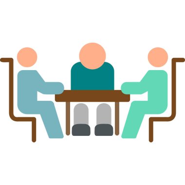 toplantı web simgesi vektör illüstrasyonu 