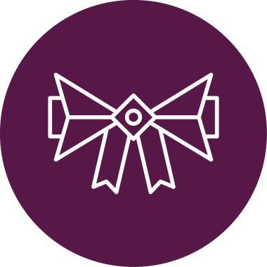 kurdele web simgesi vektör illüstrasyonu