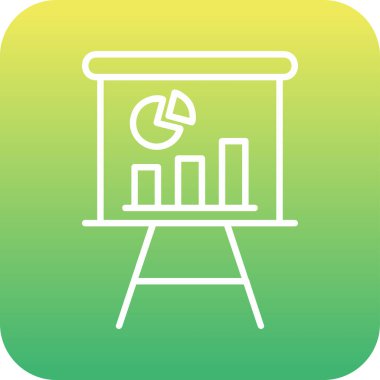 sunum simgesi, vektör illüstrasyonu 