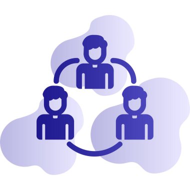 takım çalışması ikon vektör illüstrasyonu 