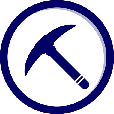 Kazma ağ simgesi, vektör illüstrasyonu                              