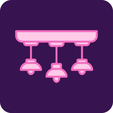 Asılı Lambalar simgesinin vektör illüstrasyonu           