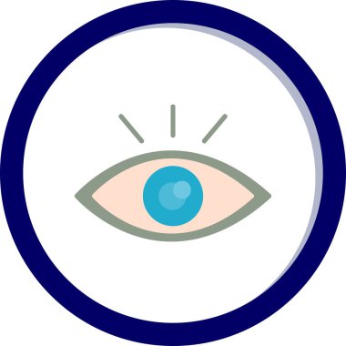 Göz. Web simgesi basit illüstrasyon 