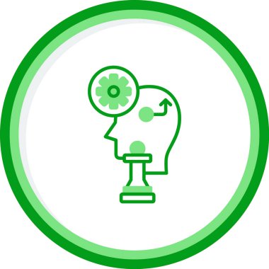 Stratejik düşünme simgesi, vektör illüstrasyonu  