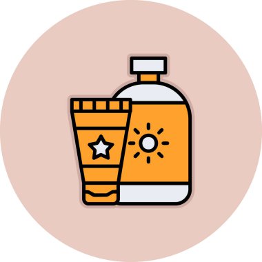 Güneş kremi modern simgesinin vektör illüstrasyonu               