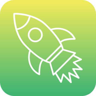 İzole edilmiş arkaplanda roket ağ simgesi