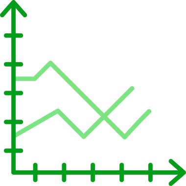 Çizgi Çizelgesi Ağ simgesi, vektör illüstrasyonu