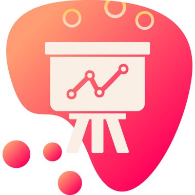 sunum simgesi, vektör illüstrasyonu 