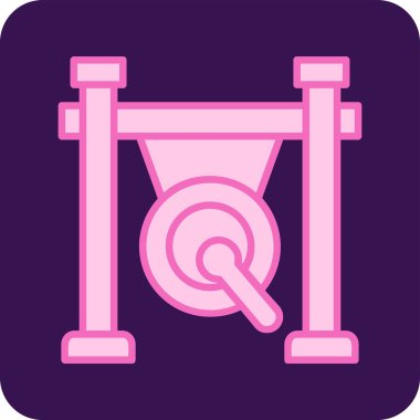 gong simgesi web basit illüstrasyon