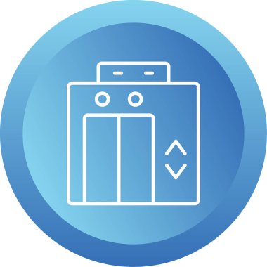 Asansör simgesi, vektör illüstrasyonu basit tasarım