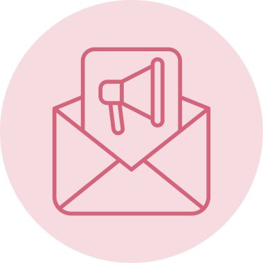 e-posta pazarlama simgesi, vektör illüstrasyonu basit tasarım