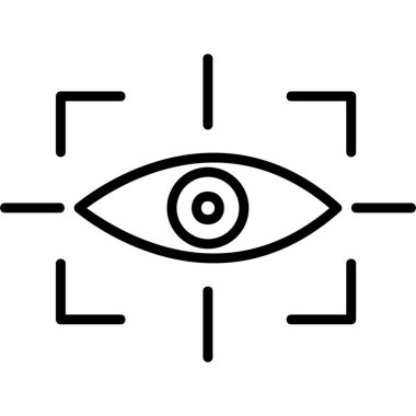 Göz simgesi vektör çizimi çizimi. İş Yönetimi kavramı