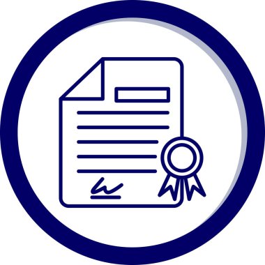Diploma simgesi, vektör illüstrasyonu basit tasarım